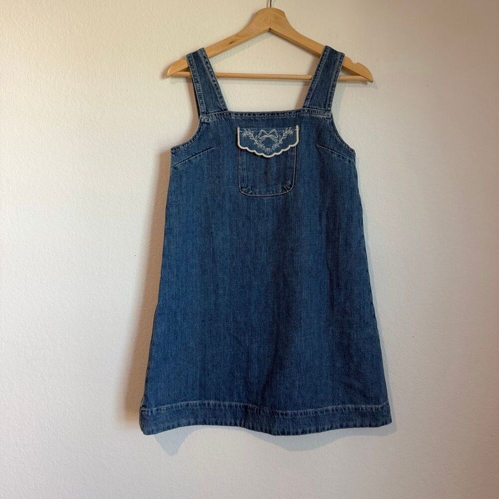 Damson Madder Blue Denim Nancy Pinafore MIni Dress Women's Size 6 - Picture 3 of 7